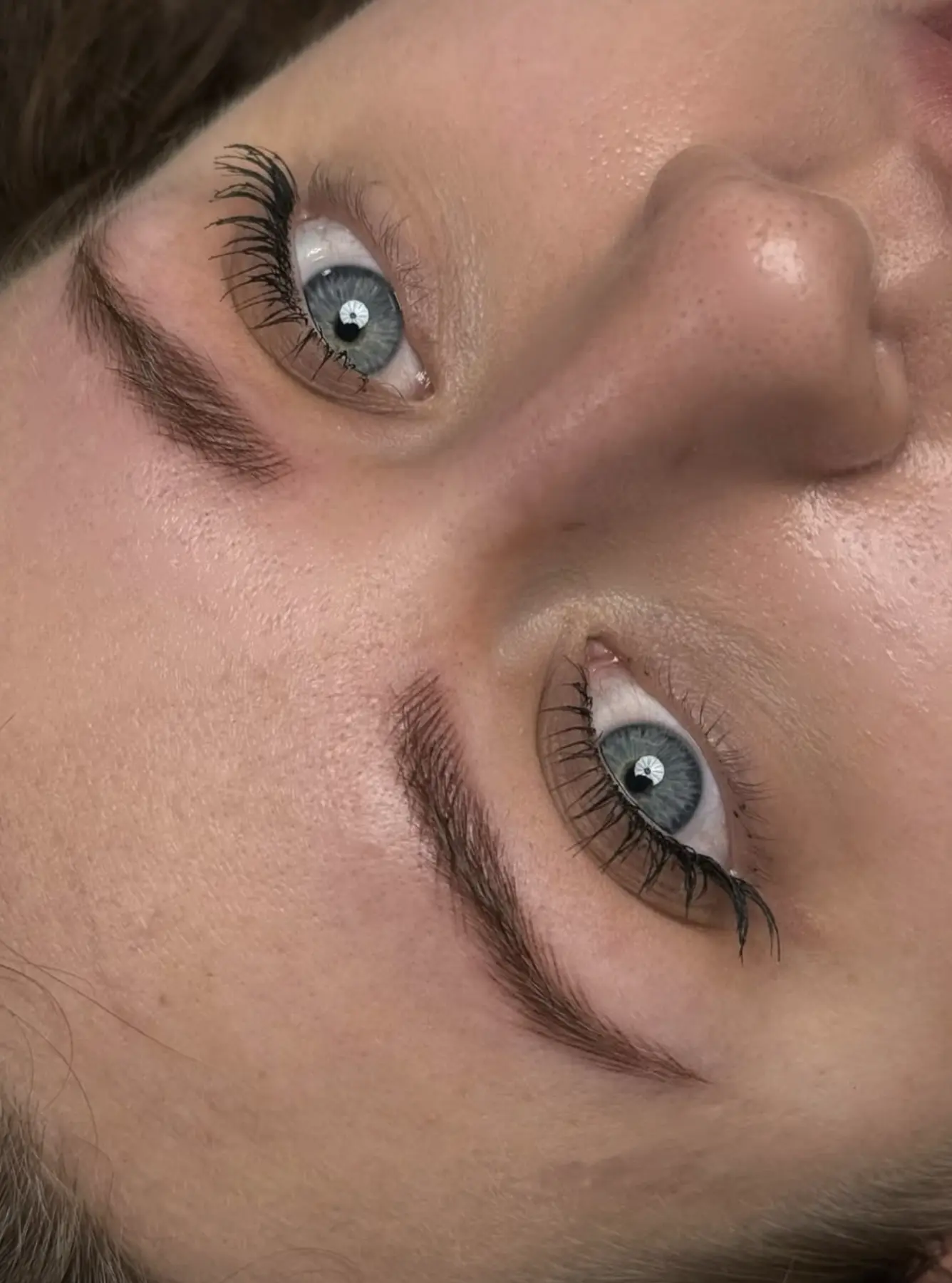 ombre brows feathered front brisbane