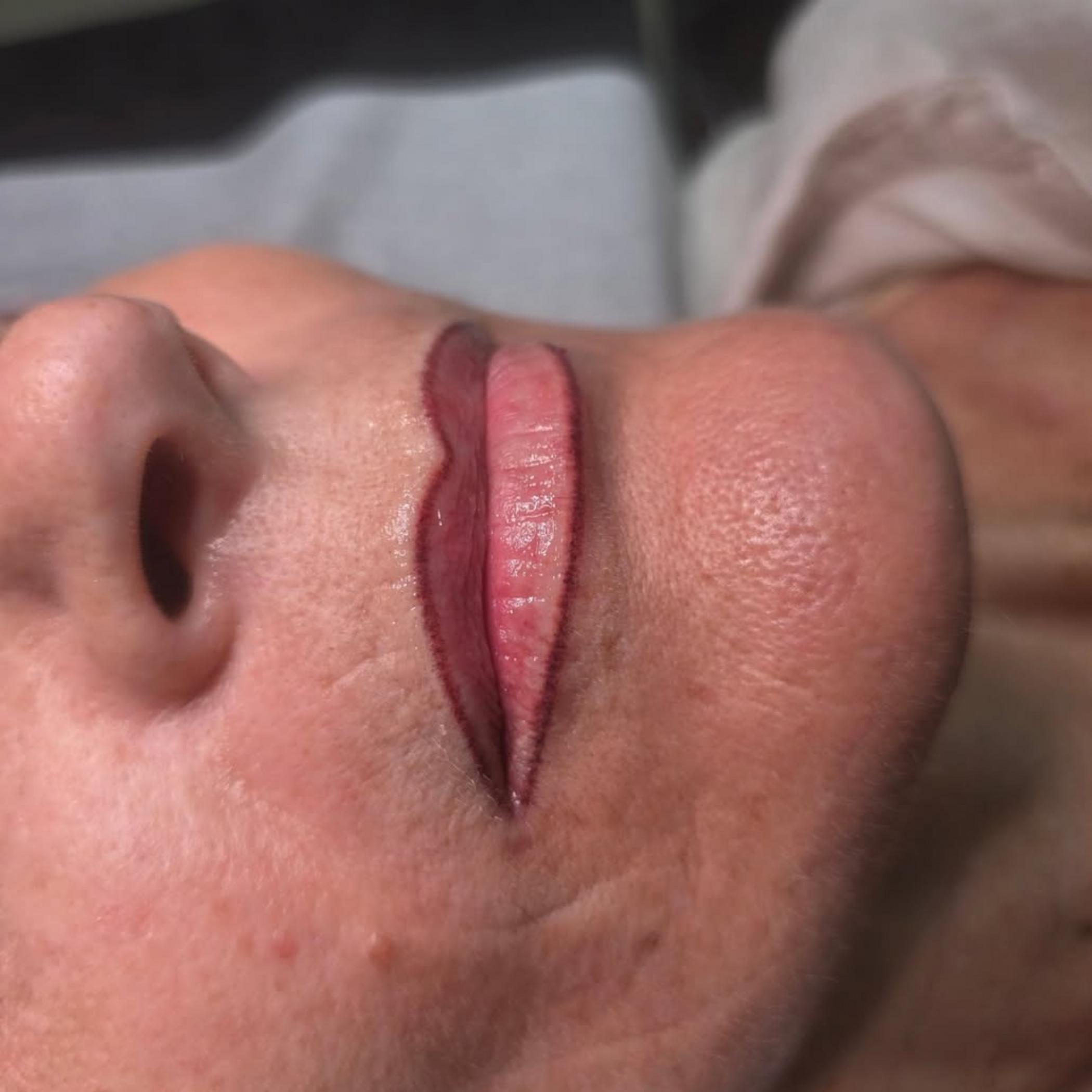 applying lip balm post tattoo care