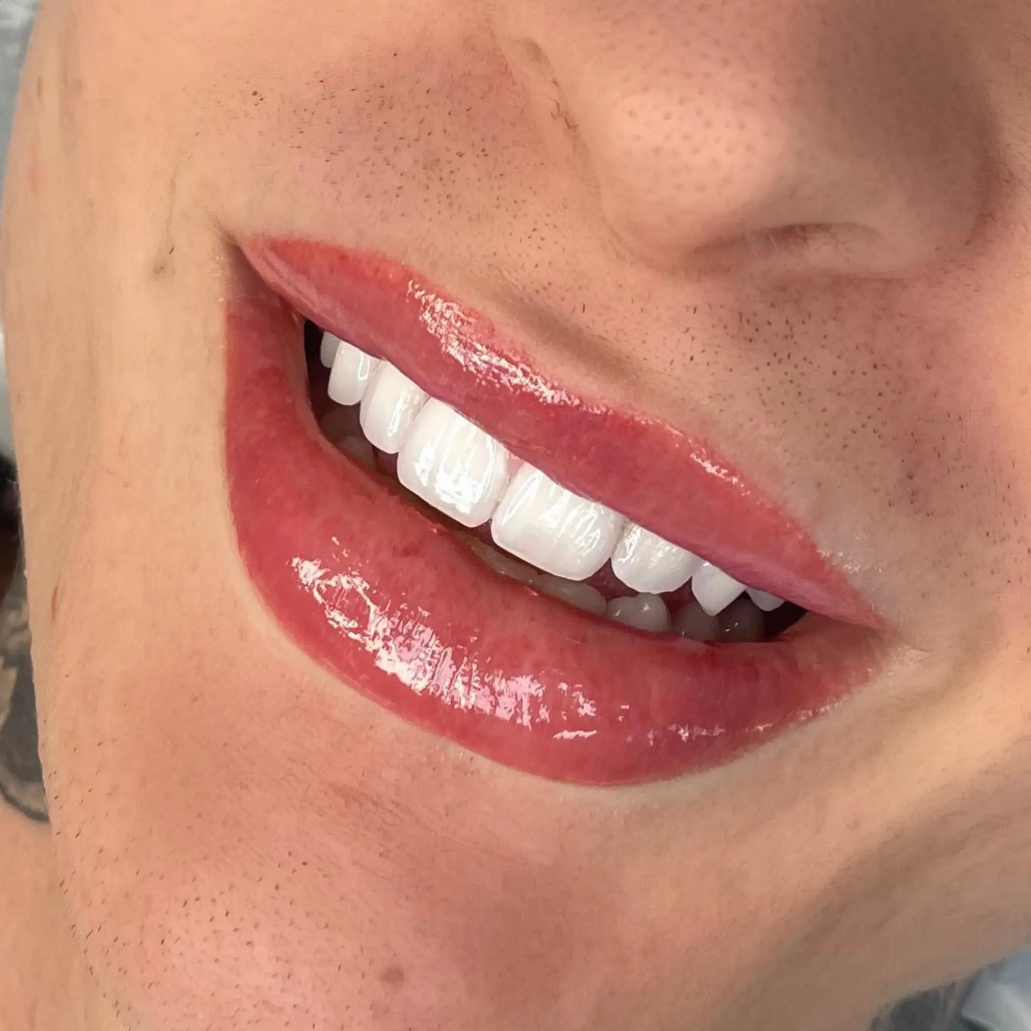 healing stages lip blushing men