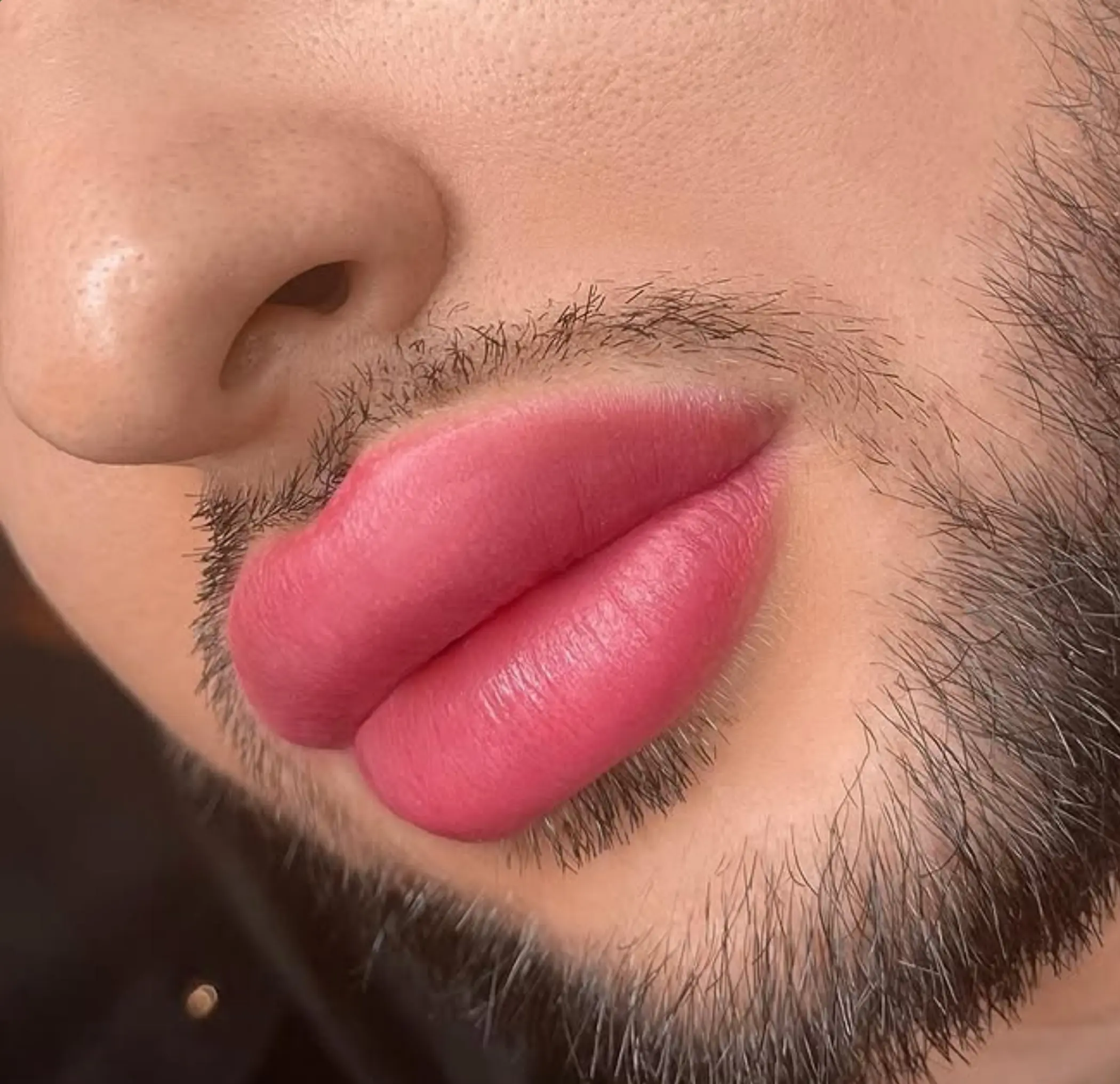 healing stages lip scar tattoo male
