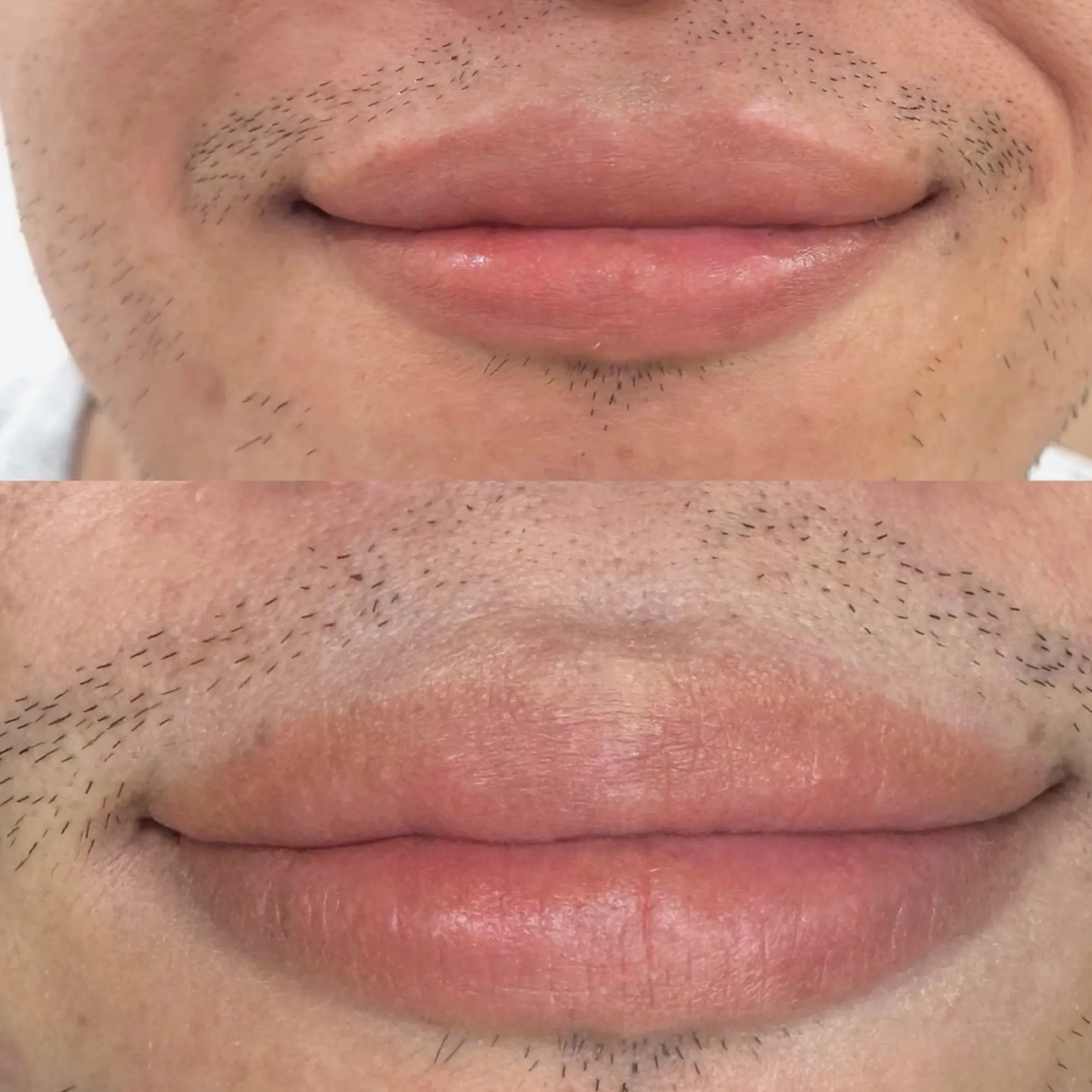 lip tattoo healing stages men