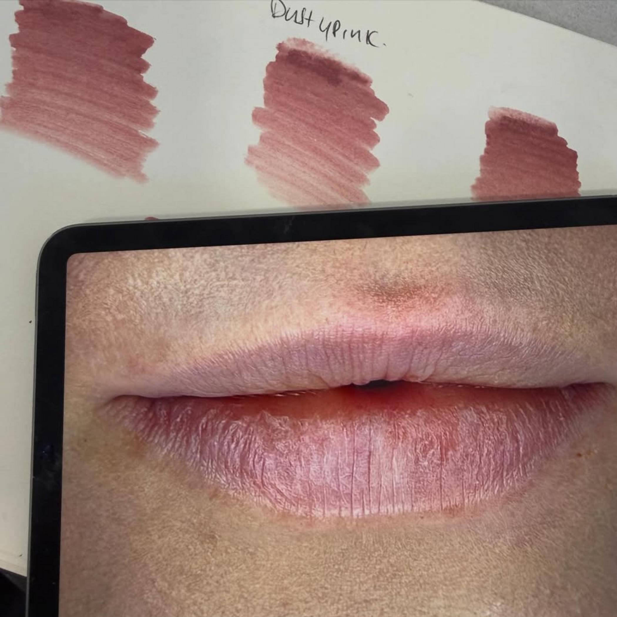 natural looking lip tattoo healed results men